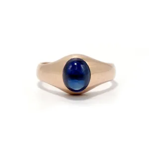 Sapphire Cabochon Gypsy Ring