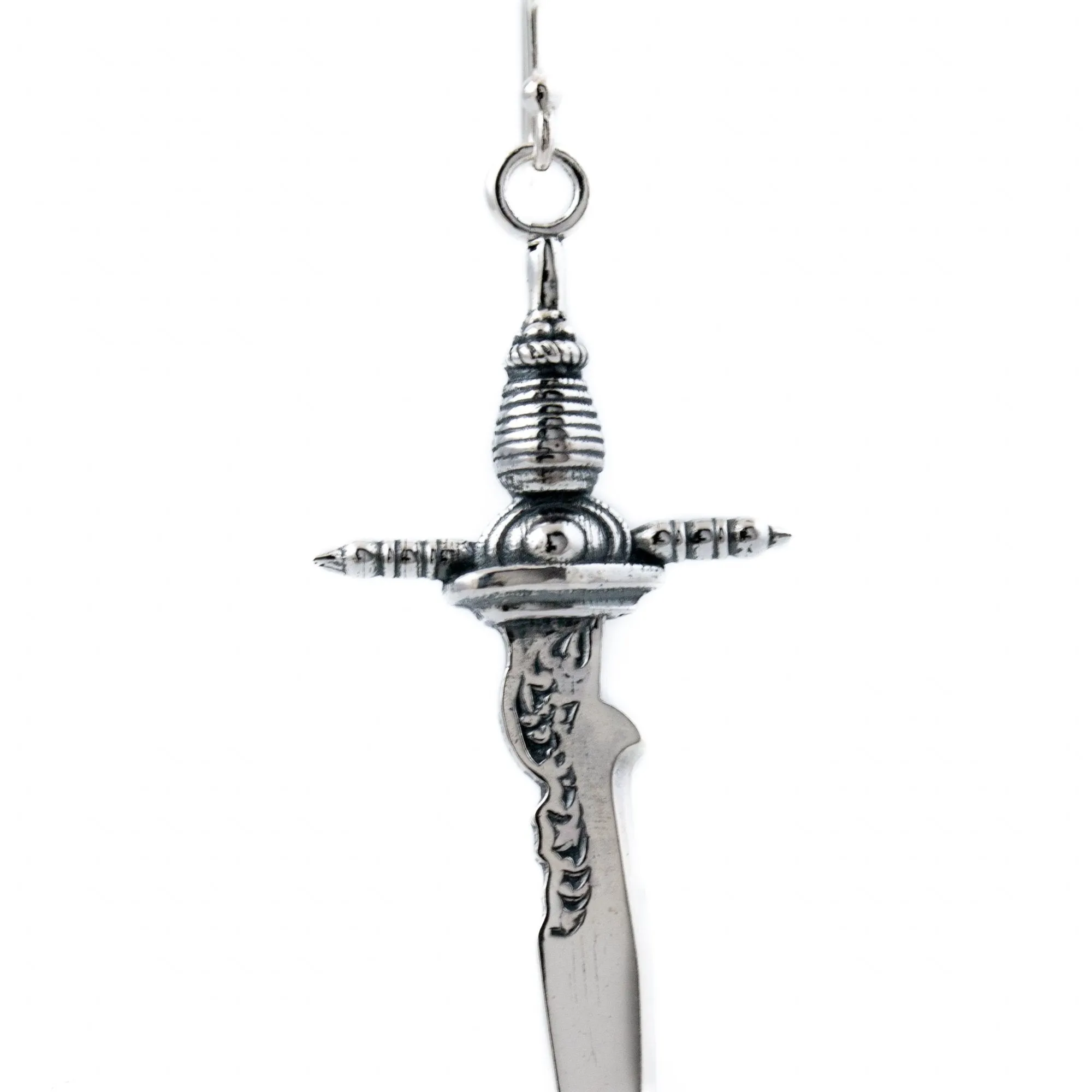 Silver "Cutlass" Sword Earrings