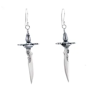 Silver "Cutlass" Sword Earrings