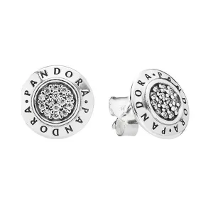 Sparkling Logo Stud Earrings 290559CZ