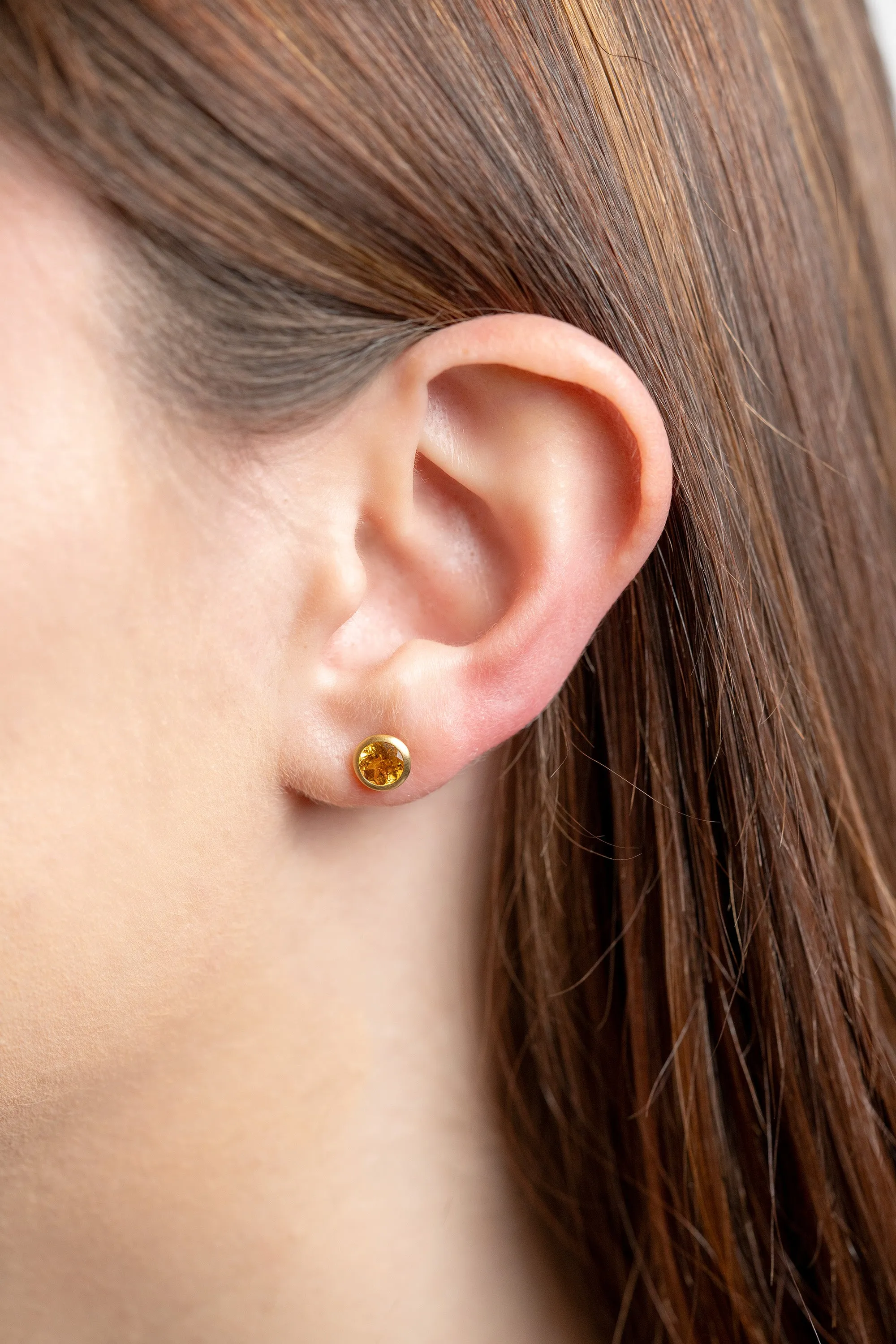 Spessartine Garnet Studs by Kimberly Collins