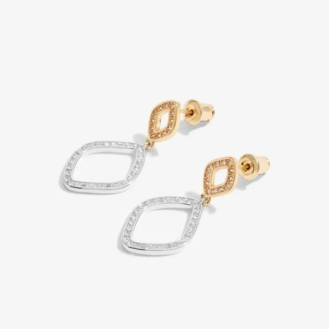 Statement Silver And Gold Pave Silver And Gold Earrings 6392