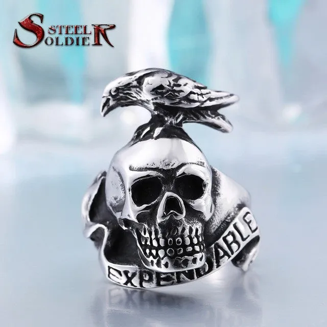 Steel soldier New Arrival! Stainless Steel the Expendables Ring For Men Wholesale Exclusive Sale Men's Jewelry