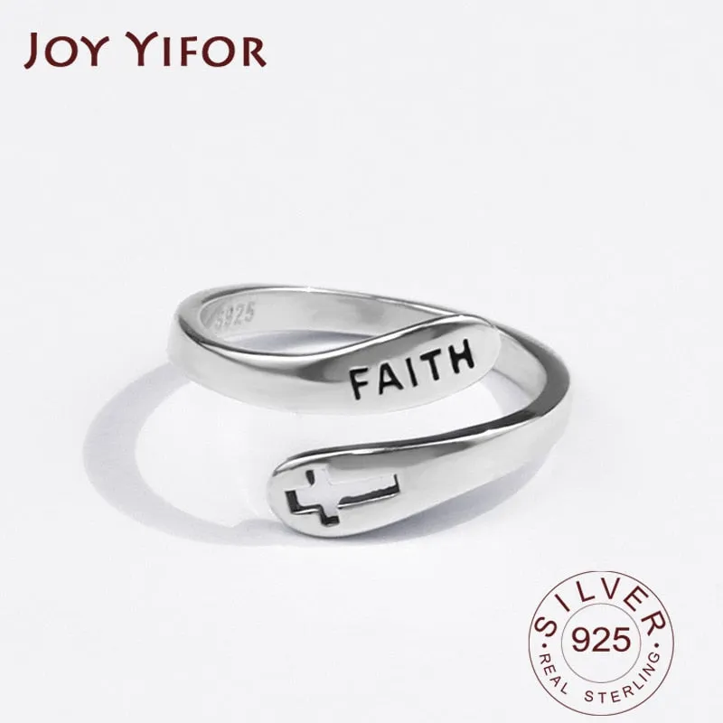 Sterling Silver Faith Ring