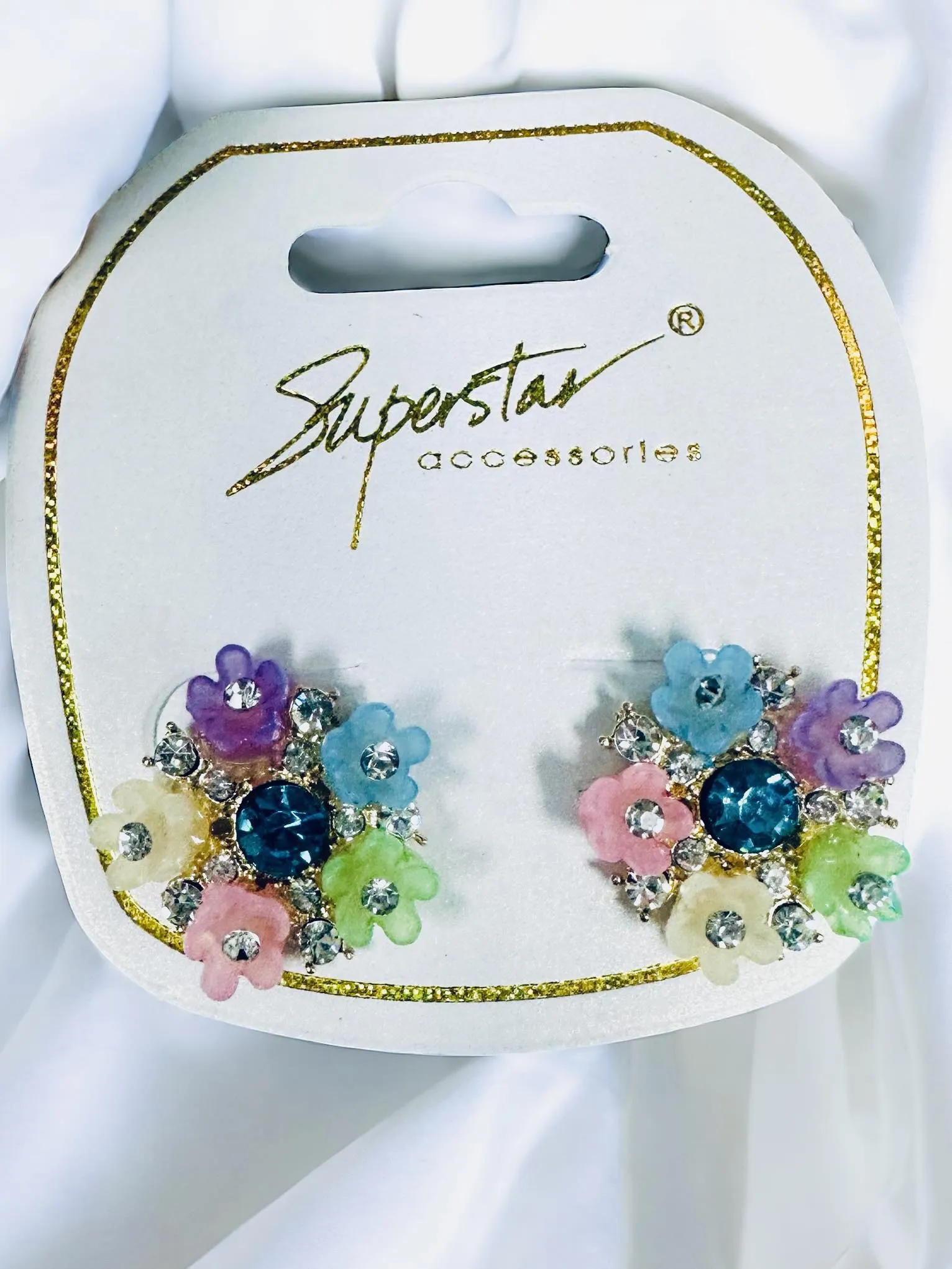 SUPERSTAR SPRING BOUQUET Earrings- Aqua