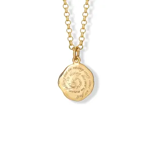 The Greatest Glory Quote Pendant Yellow Gold