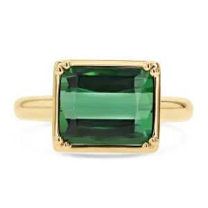 Tourmaline Bezel-Set Gemstone Ring