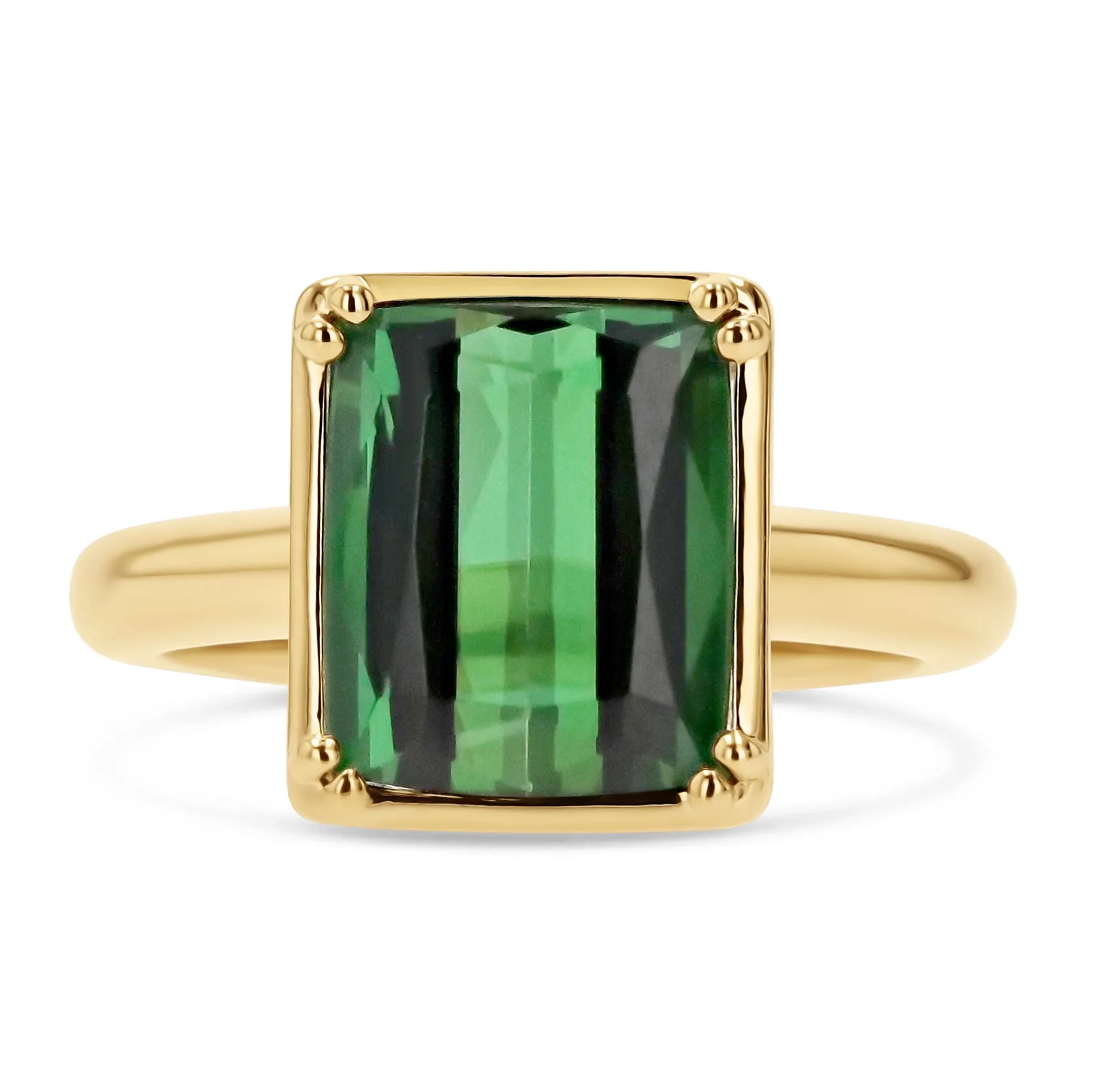 Tourmaline Bezel-Set Gemstone Ring