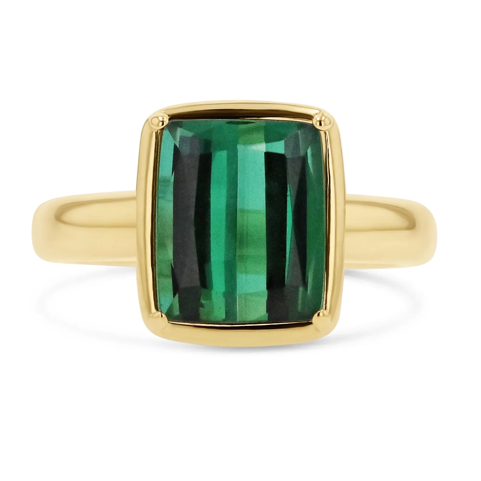 Tourmaline Bezel-Set Gemstone Ring