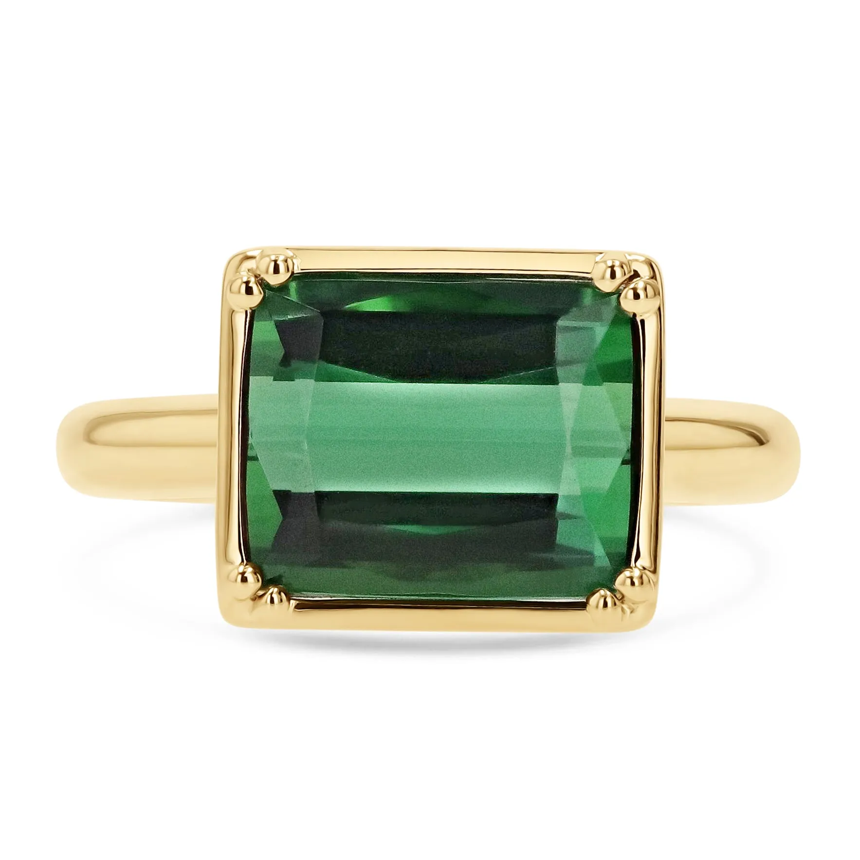 Tourmaline Bezel-Set Gemstone Ring