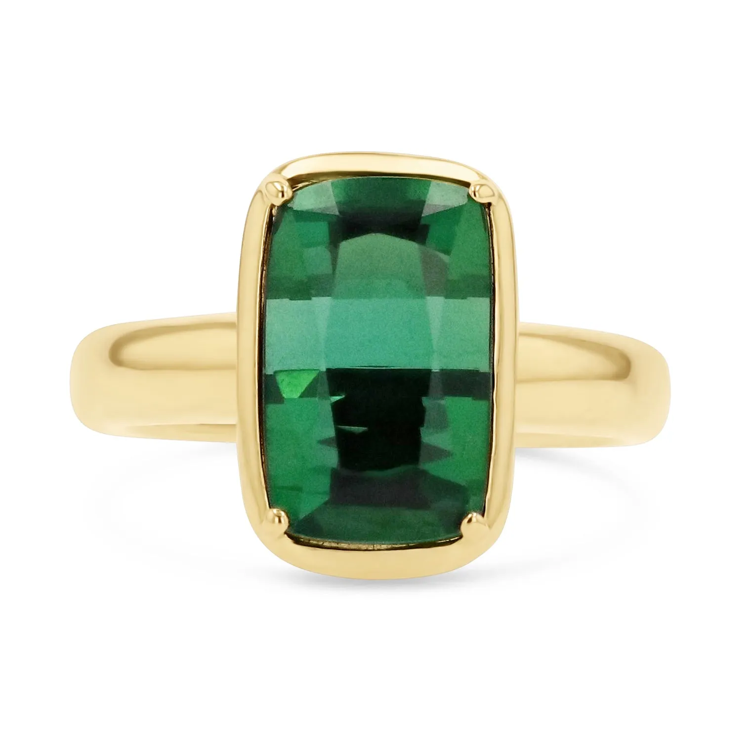 Tourmaline Bezel-Set Gemstone Ring