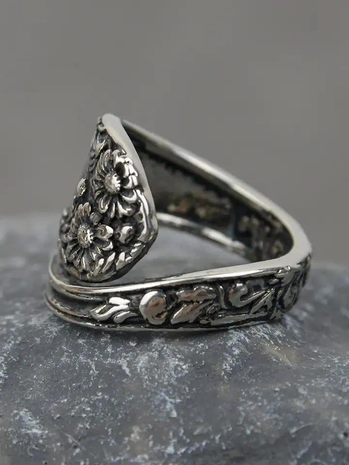 Vintage Daisy Spoon Ring