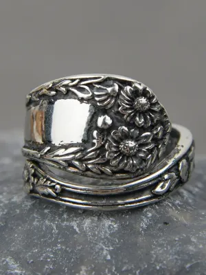 Vintage Daisy Spoon Ring