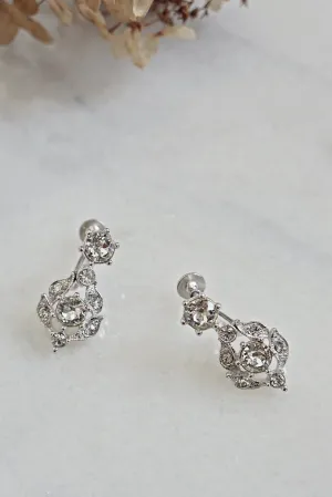 Vintage Sparkling Petite Crystal Earrings