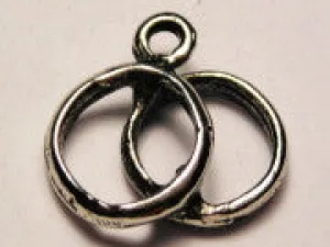 Wedding Rings Genuine American Pewter Charm