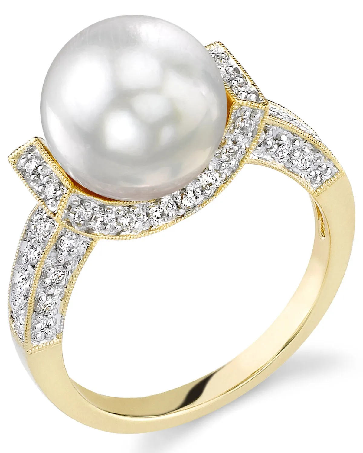 White South Sea Pearl & Diamond Genesis Ring